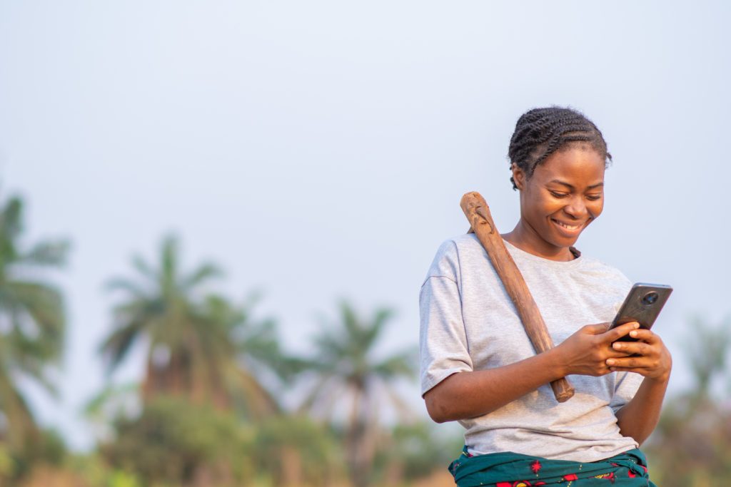 female africa farmer technology